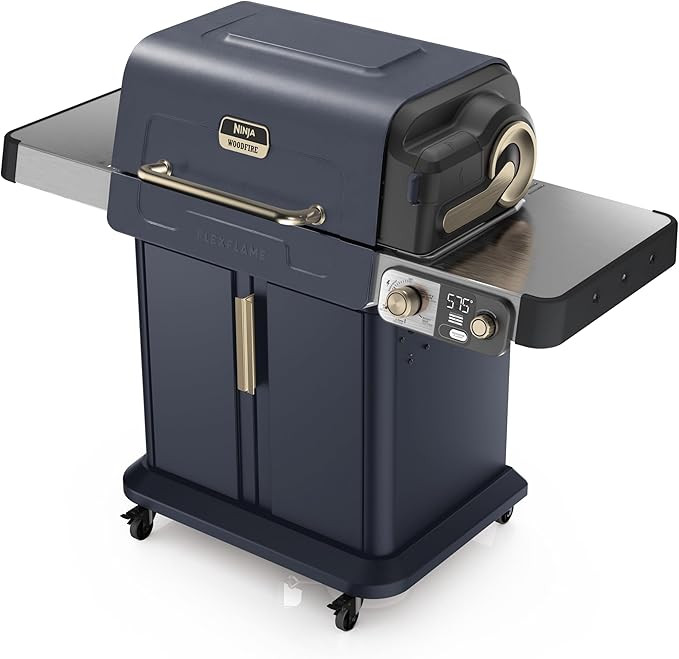 Ninja FlexFlame Grill and Smoker | Electric and Propane Grill, Roaster, BBQ Grill | 5-in-1 Cookin... | Amazon (US)