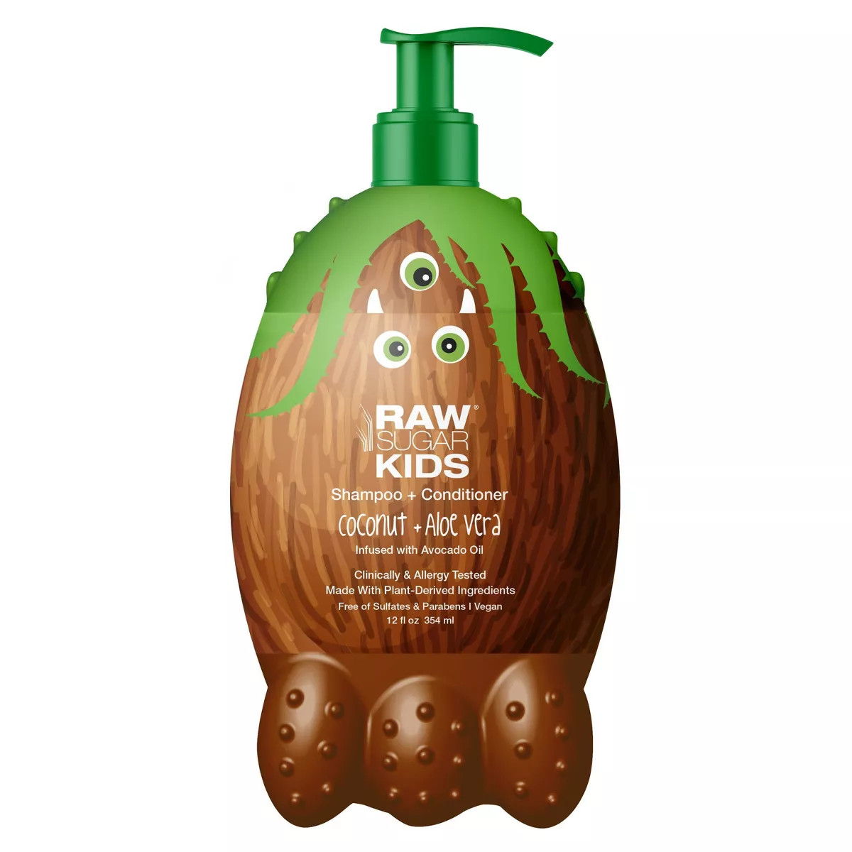 Raw Sugar Kids' 2-in-1 Coconut + Aloe Vera Shampoo & Conditioner - 12 fl oz | Target