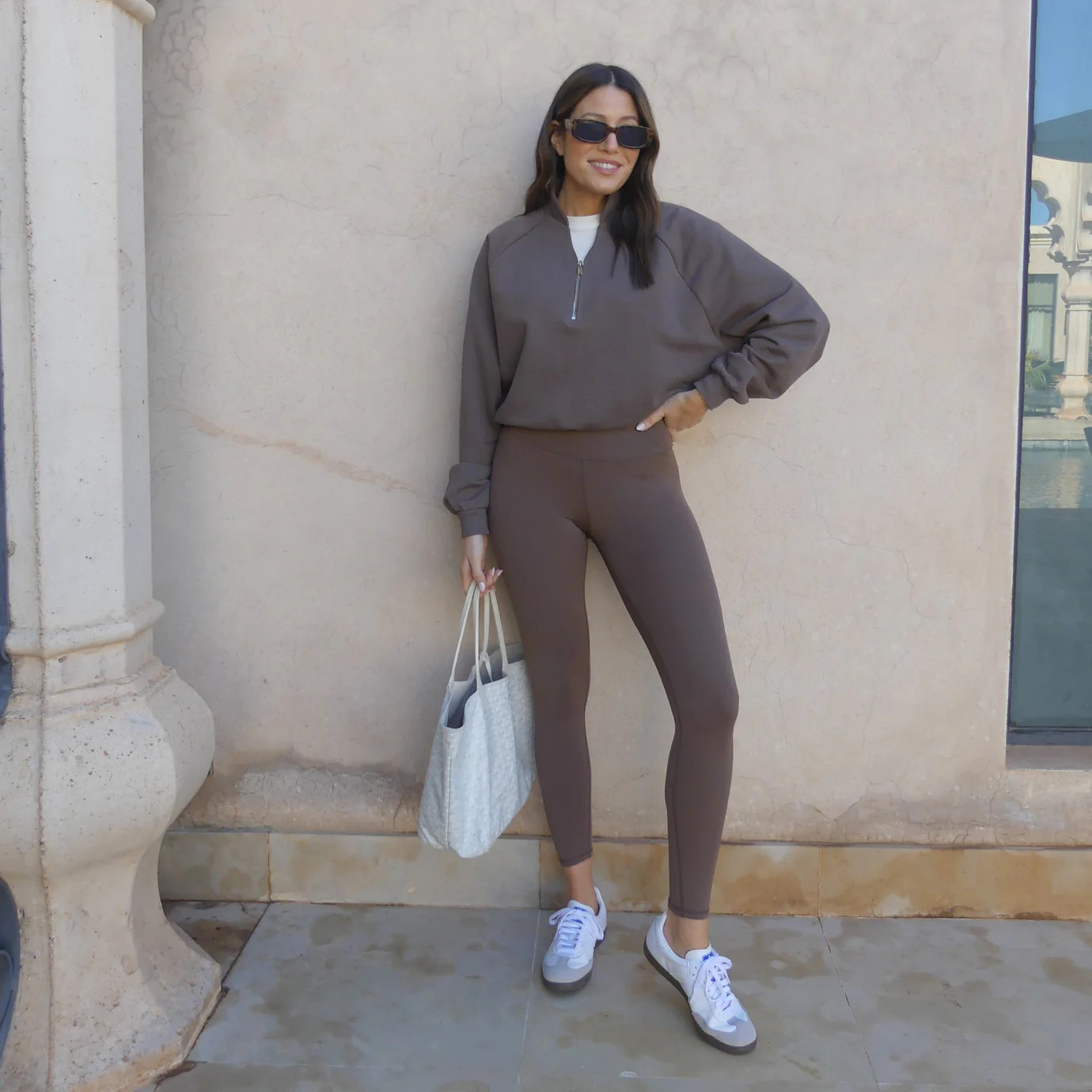 WRAPPED WAISTBAND LEGGINGS - MALT | WAT The Brand