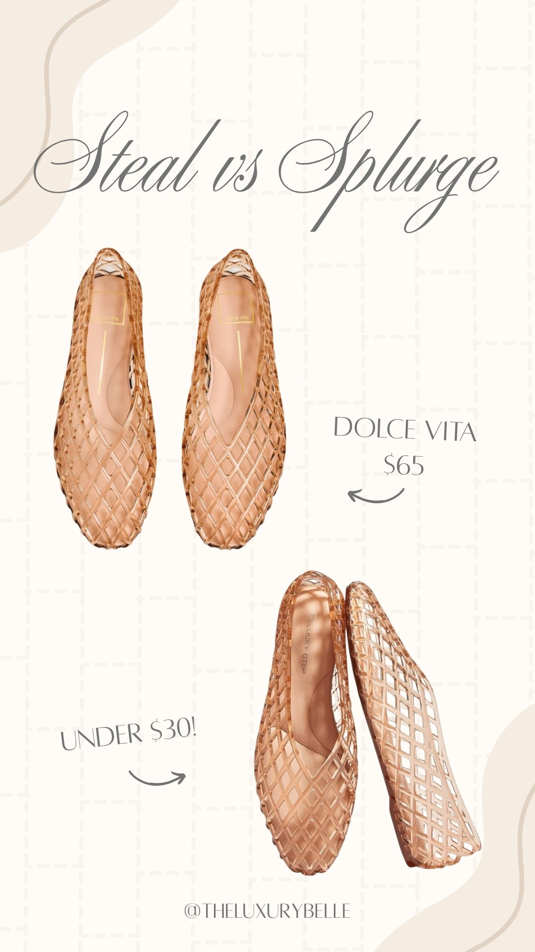 Steal vs. Splurge! These jelly flats are amazing! 

#LTKootd #LTKgrwm #LTKSeasonal
