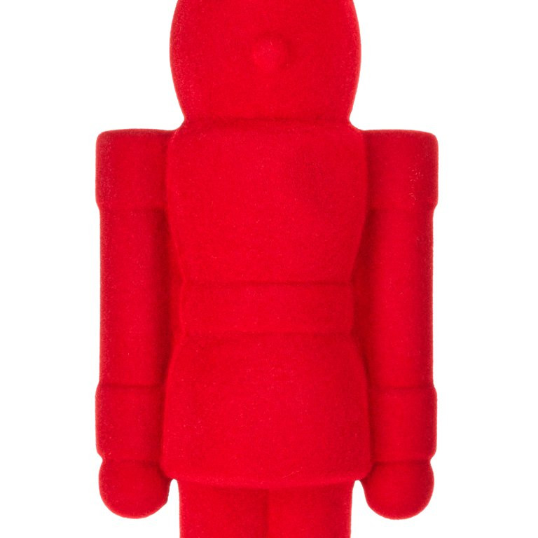 Red Flocked Nutcracker Decoration, 27", by Holiday Time | Walmart (US)