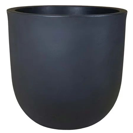 Better Homes & Gardens 18in Mosswood Resin Planter Matte Black | Walmart (US)