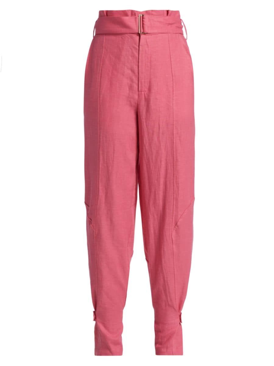 Leona Belted Linen Pants | Saks Fifth Avenue