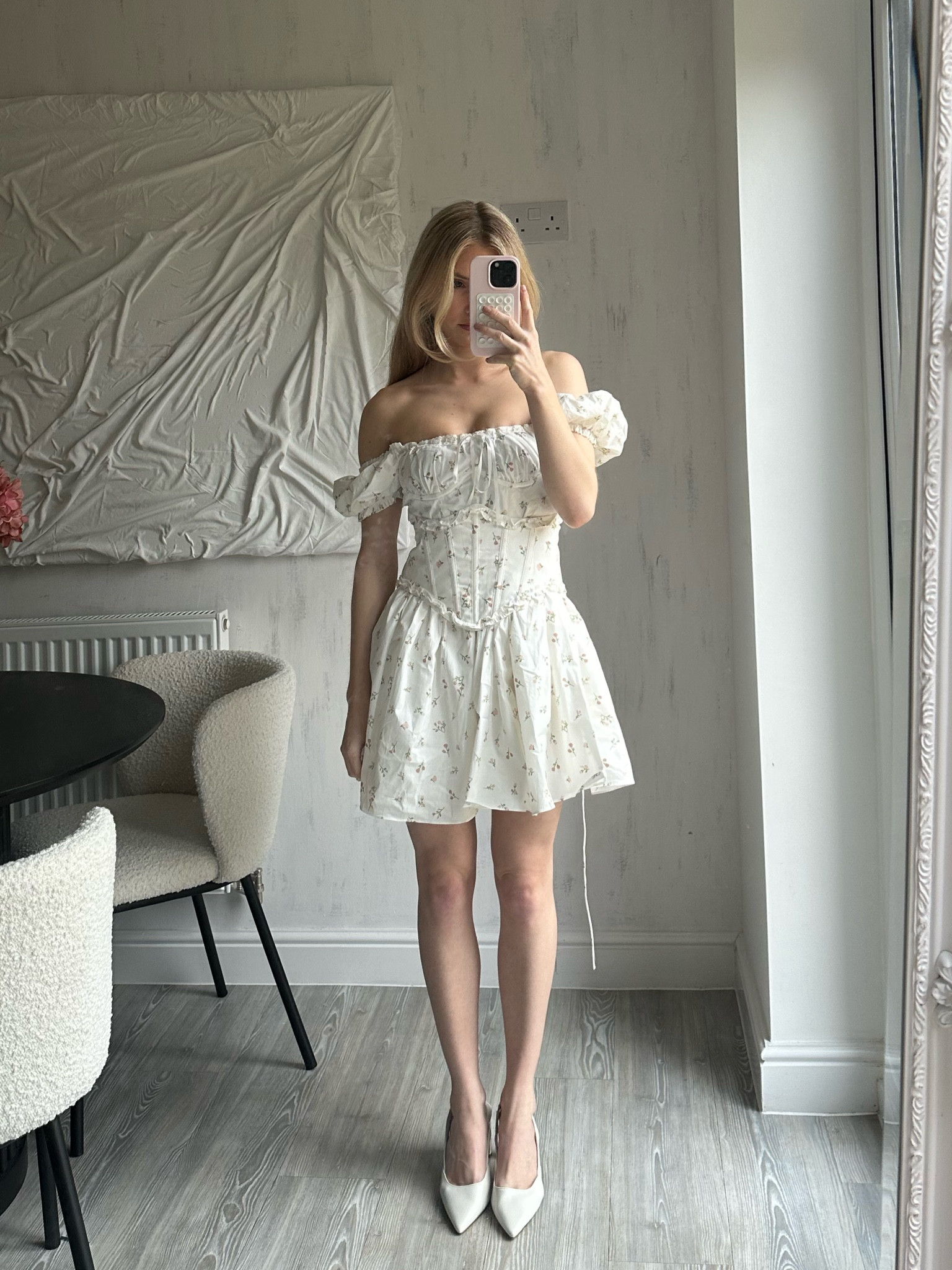 Vestido Babyboo Penelope Mini Estampado Floral Blush Fresco Y Femenino