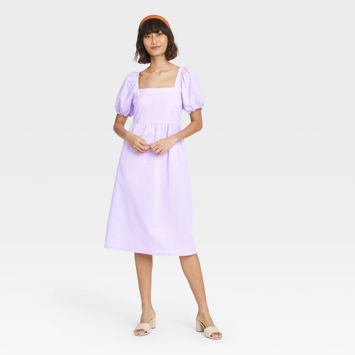 Women's Puff Short Sleeve Dress - A New Day™ | Target