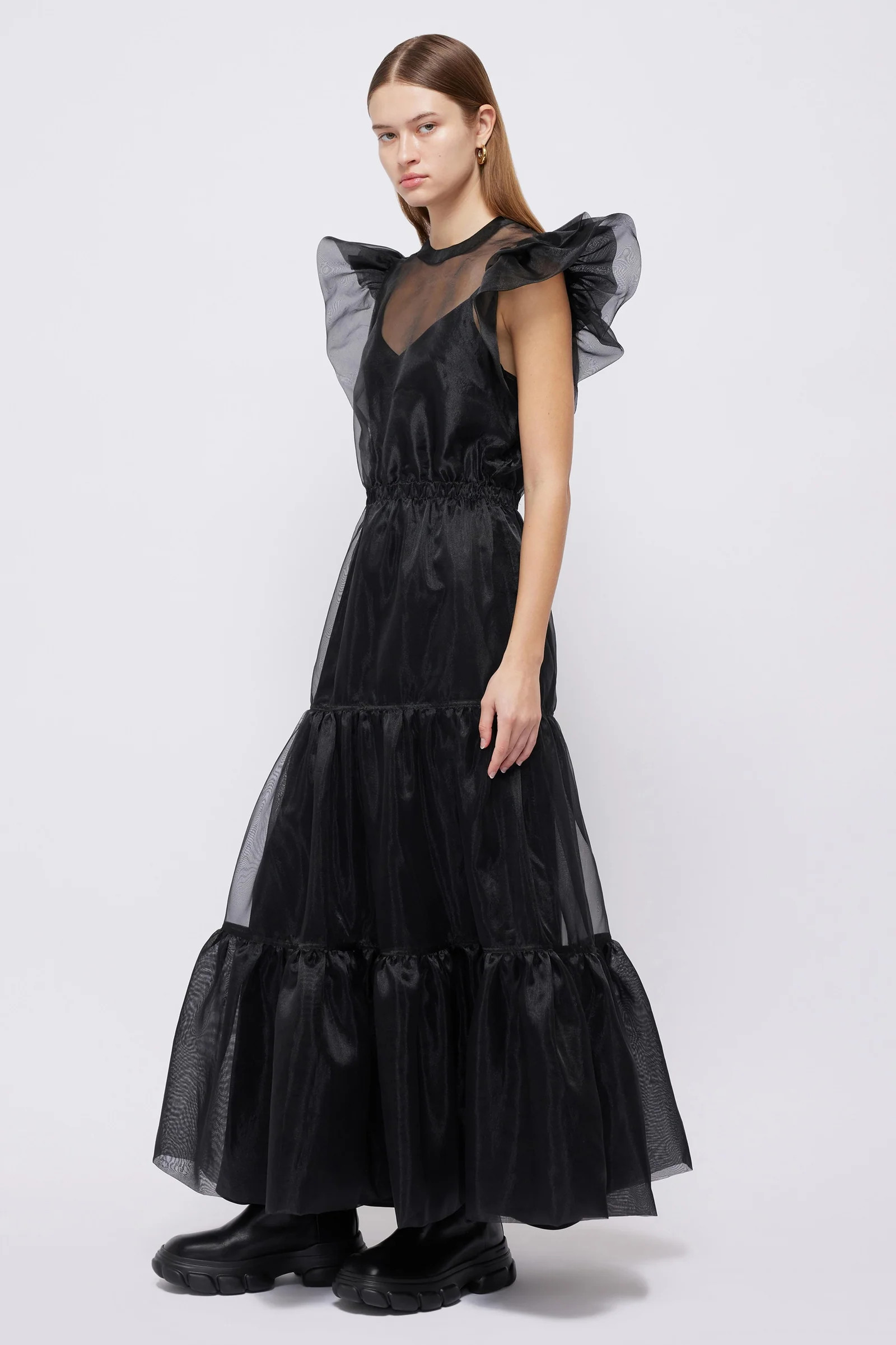 Chiana Ruffle Sleeve Midi | Bette's