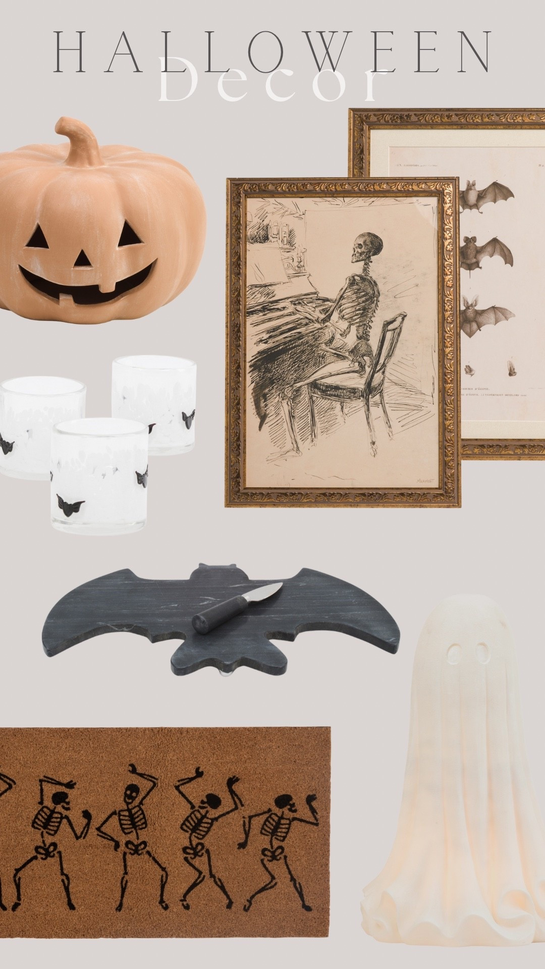 Halloween decor, spooky season, terracotta pumpkins, Halloween artwork, bat serving tray, bat drinkware, Halloween doormat, ghost decor 



#tjmaxx #marshalls 

#LTKSeasonal #LTKHome
