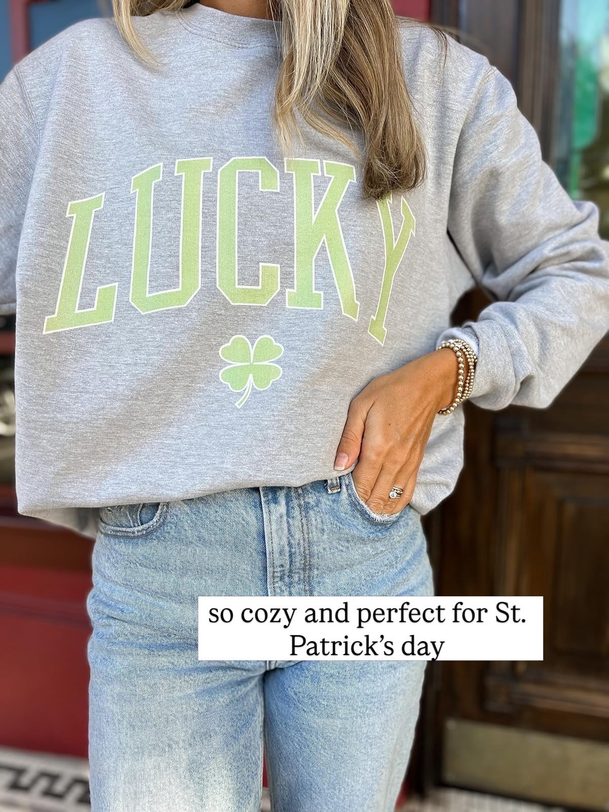 Amazon lucky sweatshirt 

#LTKU #LTKootd #LTKmomlife