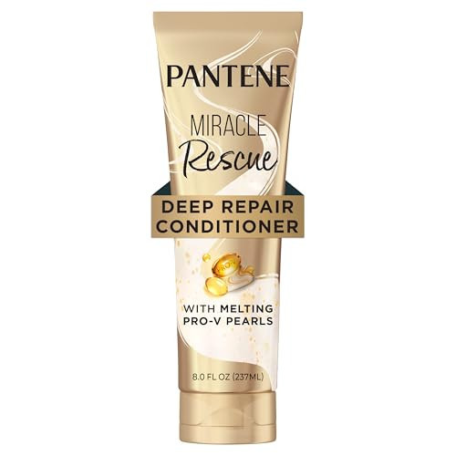 Pantene Miracle Rescue Deep Conditioner with Melting Pro-V Pearls - For Dry, Damaged, or Color-Treated Hair - Intense Moisture & Repair - 8.0 Oz | Amazon (US)