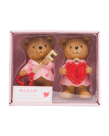 Set Of 2 Lock And Key Bears | TJ Maxx