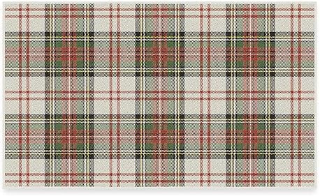 RUGGABLE Washable Plaid Area Rug – Dress Stewart Tartan White 3x5, Stain-Resistant, Non-Slip ... | Amazon (US)