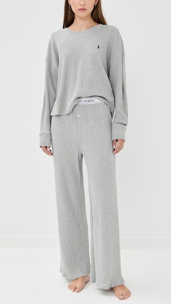 Crew Neck Wide Leg Pajama Set | Shopbop