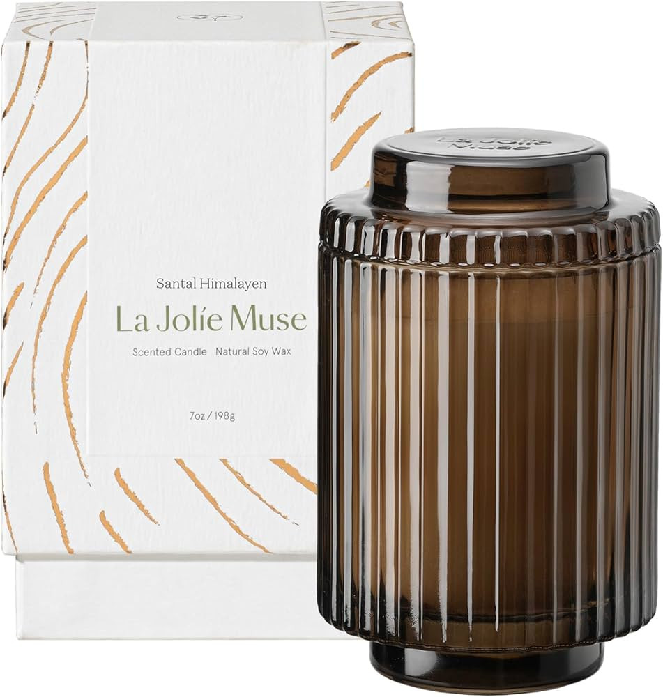 LA JOLIE MUSE Sandalwood Candles, Scented Candles for Home, Candle Gifts for Women & Men, Glass J... | Amazon (US)