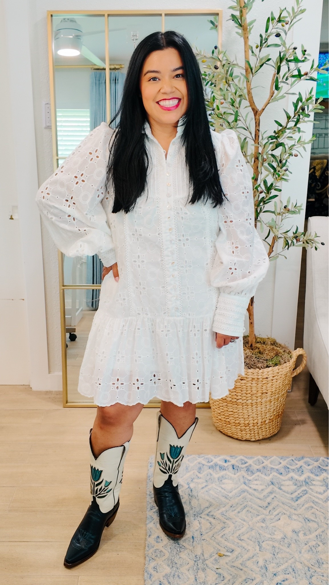 This dress is sold out but I’ve tagged some very similar from Walmart. 

My boots are the Roadrunner collab with Lela Rose 

This style also comes in like a burnt orange but I just thought this color was so so pretty. If you know me, you know that I wear a ton of blues and navy. 

I also love flowers and I loved the turquoise and green floral detail in this boot. These are absolutely gorgeous! 


Summer outfit, summer bag, summer accessories, coastal style, Midsize fashion, flounce dress, midsize style inspo, smiles and pearls

#LTKootd #LTKdayinmylife #LTKMidsize