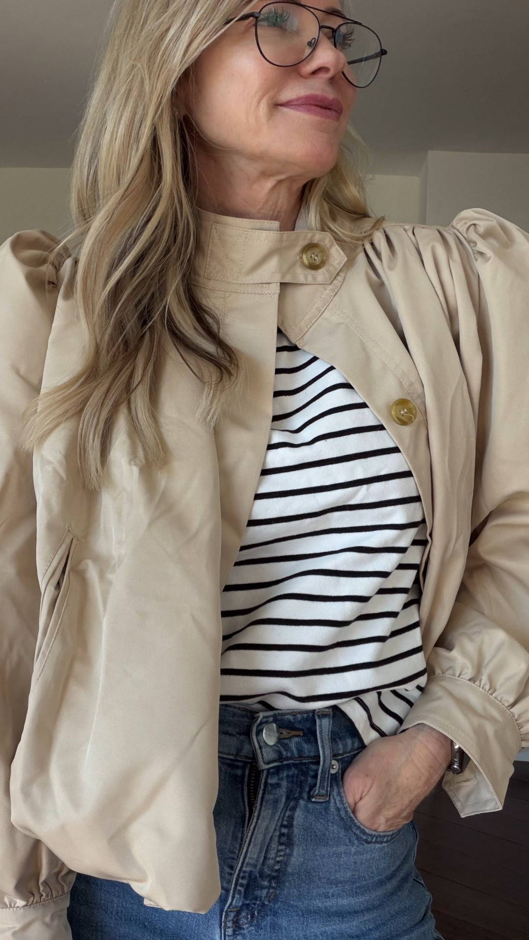 Loving this under $35 twist on a cropped trench!  Bubble hem, puff sleeves, and lined!  

#LTKFindsUnder50 #LTKOver40 #LTKSeasonal