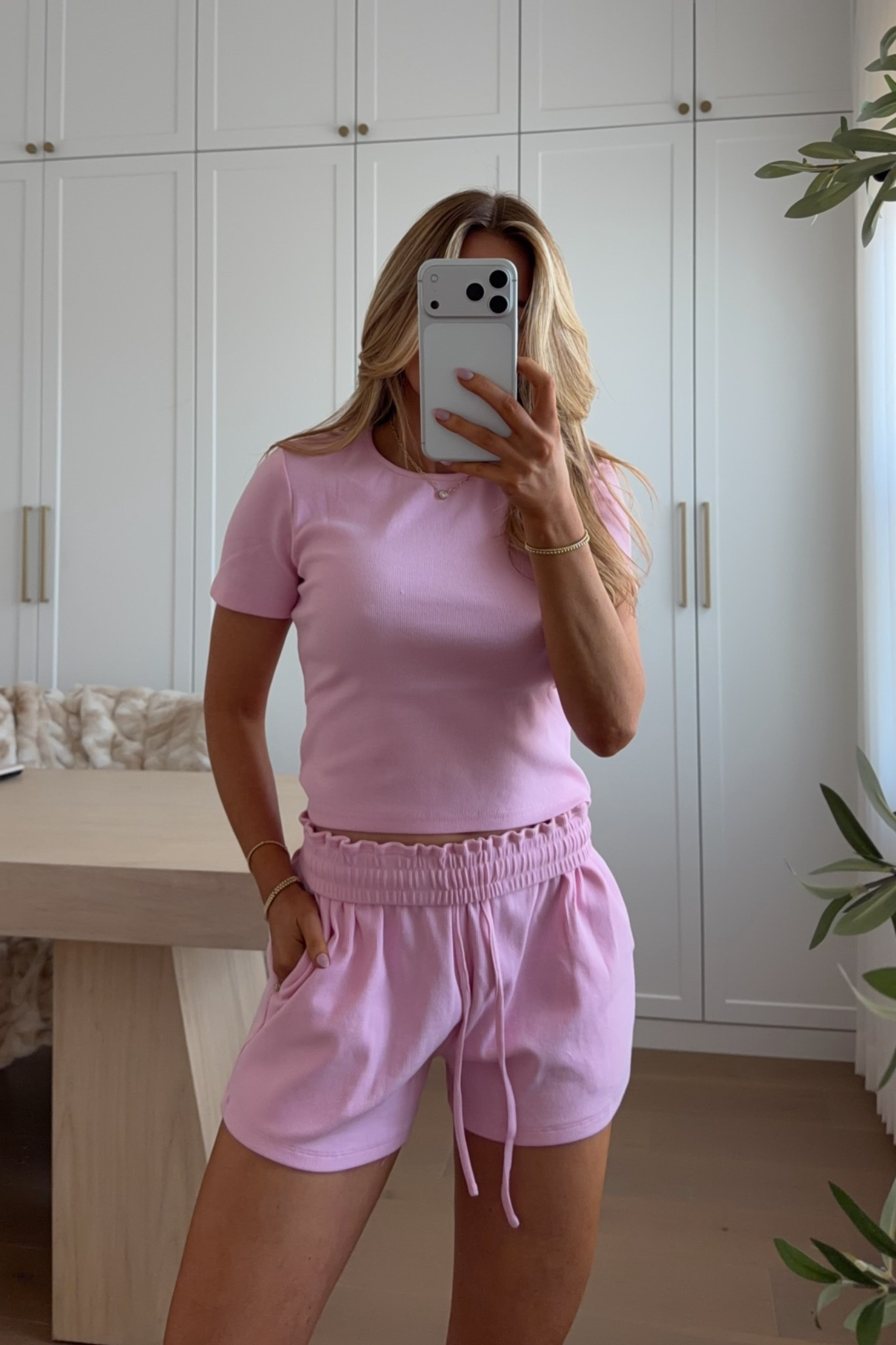 code MICHELE, wearing xs on top & small on bottom