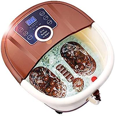 Foot Spa Bath Massager with Heat, 16 Pedicure Spa Motorized Shiatsu Roller Massaging Acupuncture ... | Amazon (US)