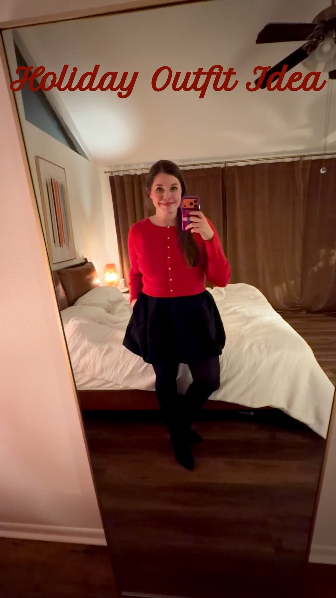 holiday outfit idea! everything is old except for my bubble skirt, so i linked similar options for you! 
...................
pearl button cardigan red cardigan christmas eve outfit christmas outfit holiday party outfit holiday outfit black bubble skirt red bubble skirt cropped cardigan ribbed cardigan fleece lined leggings sheer tights fleece tights black tights black hose size 14 outfit holiday dress christmas dress black mary janes ballet flats sequin skirt revolve dupe holiday sweater christmas sweater plaid dress plaid button down black boots knee high boots suede boots  

 #LTKHoliday #LTKMidsize #LTKFindsUnder50