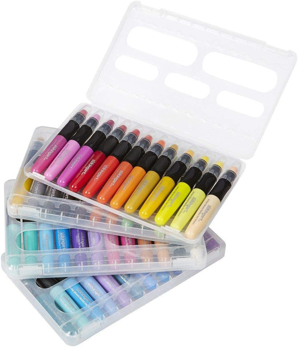 KINGART 580-48 GEL STICK Set, Artist Pigment Crayons, 48 Unique Colors, Water Soluble, Creamy, an... | Amazon (US)