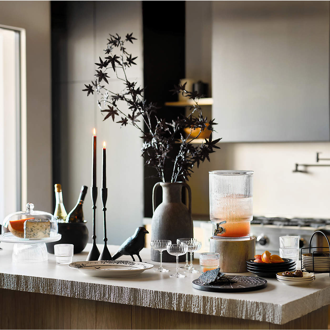 Nightfall Halloween Stoneware Oval Platter + Reviews | Crate & Barrel | Crate & Barrel