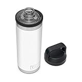 YETI Rambler 18 oz Bottle, Vacuum Insulated, Stainless Steel with Chug Cap, White | Amazon (US)