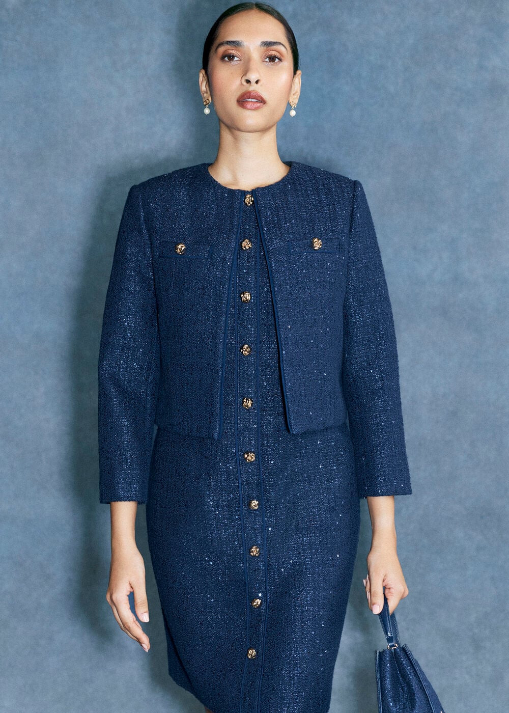 Bria Sequin Tweed Jacket | Hobbs UK | | Hobbs