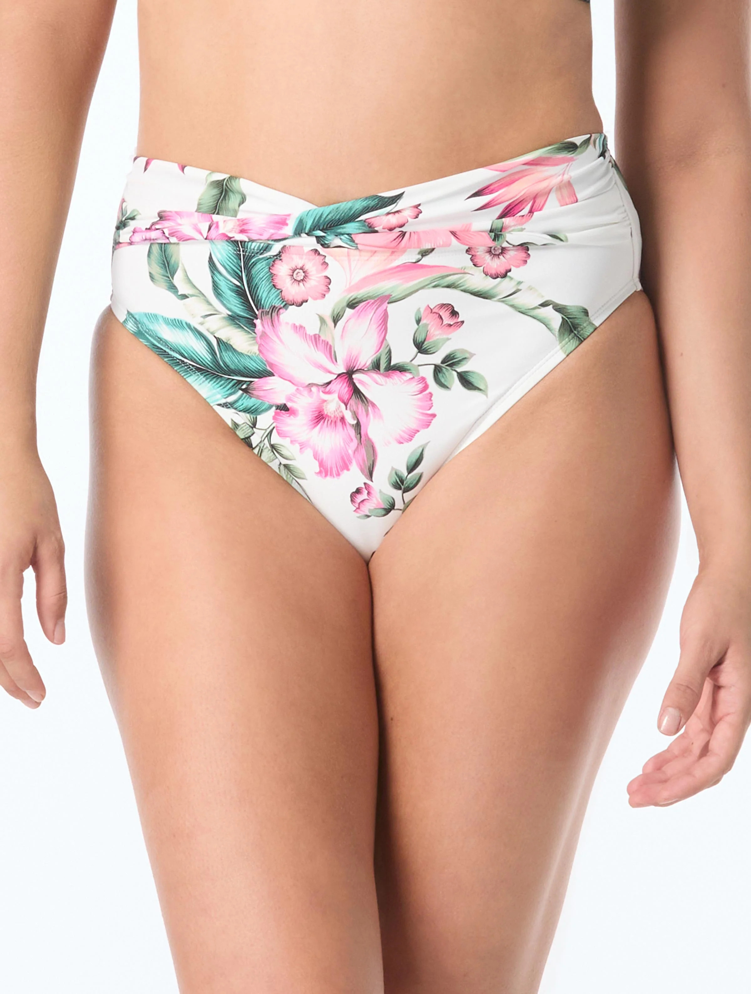 Coco Reef Tyra Twist Front High Waist Bikini Bottom - Spiced Tropical | Beach2Ocean