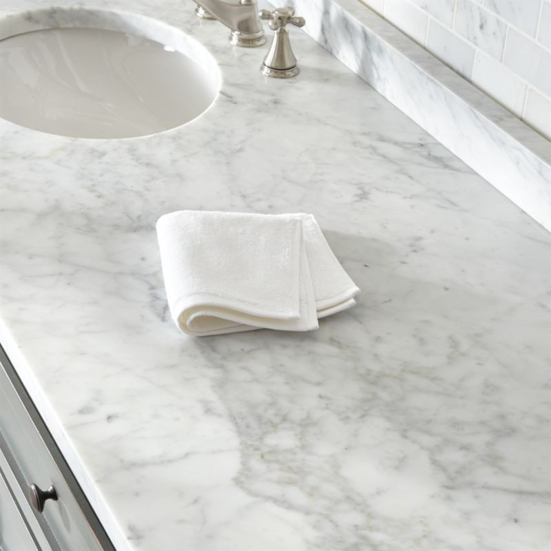 Organic Turkish Cotton White Washcloth + Reviews | Crate & Barrel | Crate & Barrel