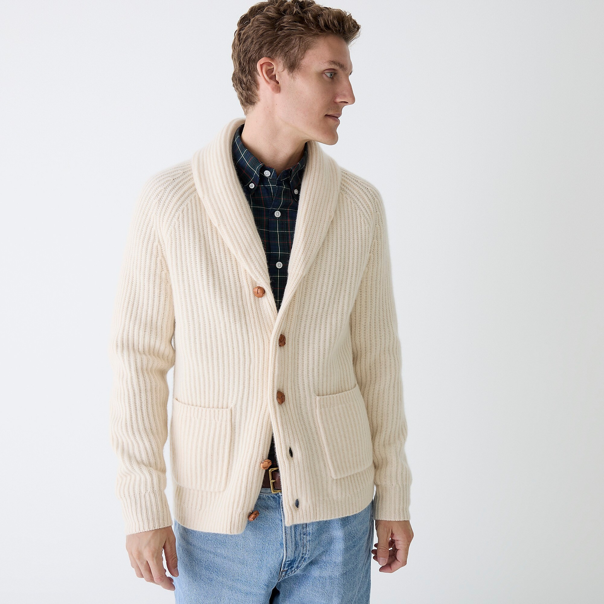 Heavyweight cashmere shawl-collar cardigan sweater | J. Crew US