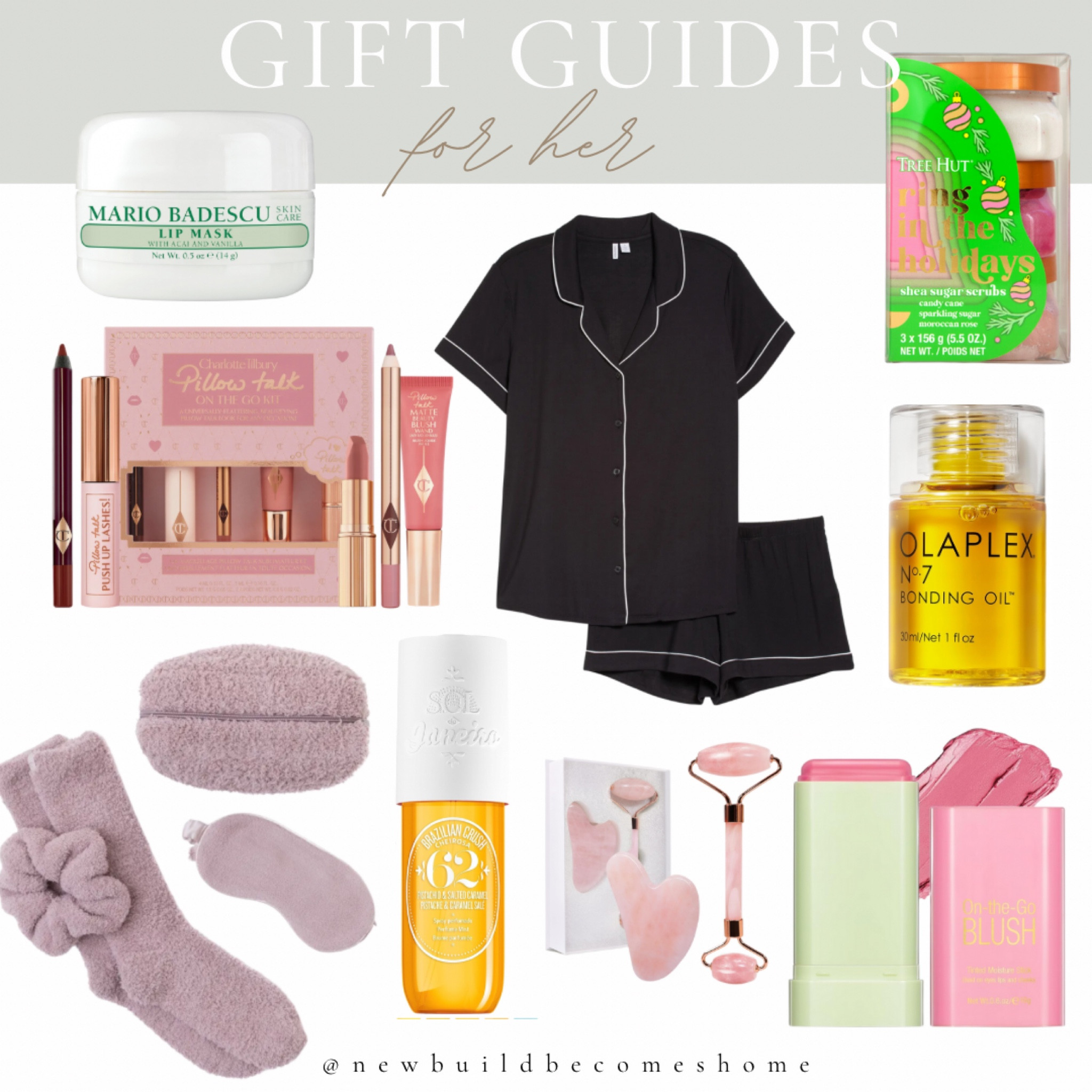 Part 1 of my 2023 Holiday gift guides! Here is a gift guide for her with beauty finds including this lip kit, silk pajamas, olaplex hair oil, body scrub, Barefoot dreams socks and sleep set, Gua sha roller, blush stick and lip scrub.

Gifts for women in 20s, gifts for women in 30s, gifts for wife

#LTKsalealert #LTKbeauty #LTKGiftGuide