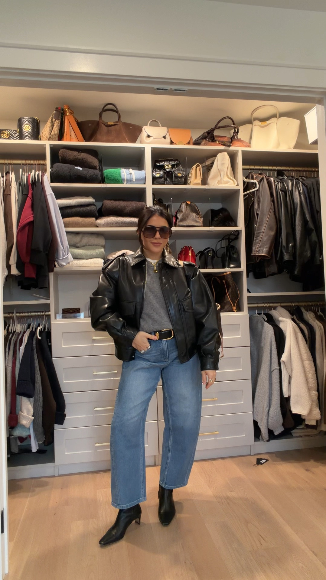 Sweater- size small
Denim- small petite- use code GIULIANIXSPANX for 15% off! 
Jacket- size small 

#LTKwinter #LTKcanada