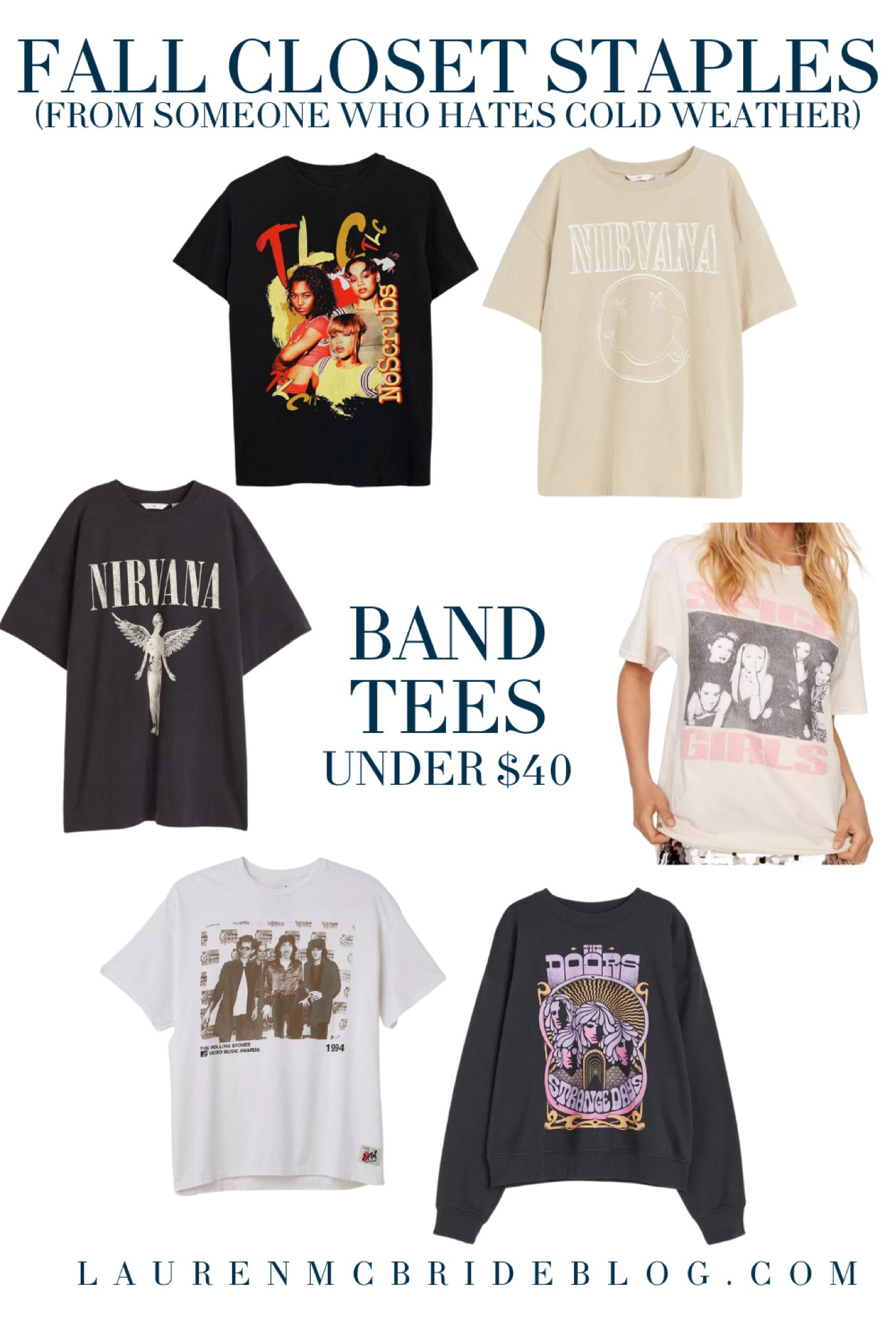 Fall Closet Staples (from someone who hates the cold 😭😂): Next up…band tees! They’re the perfect lazy-too-cold-to-function staple. Throw this on with a comfy cardigan and you’re set! 

#LTKstyletip #LTKSeasonal #LTKfindsunder50