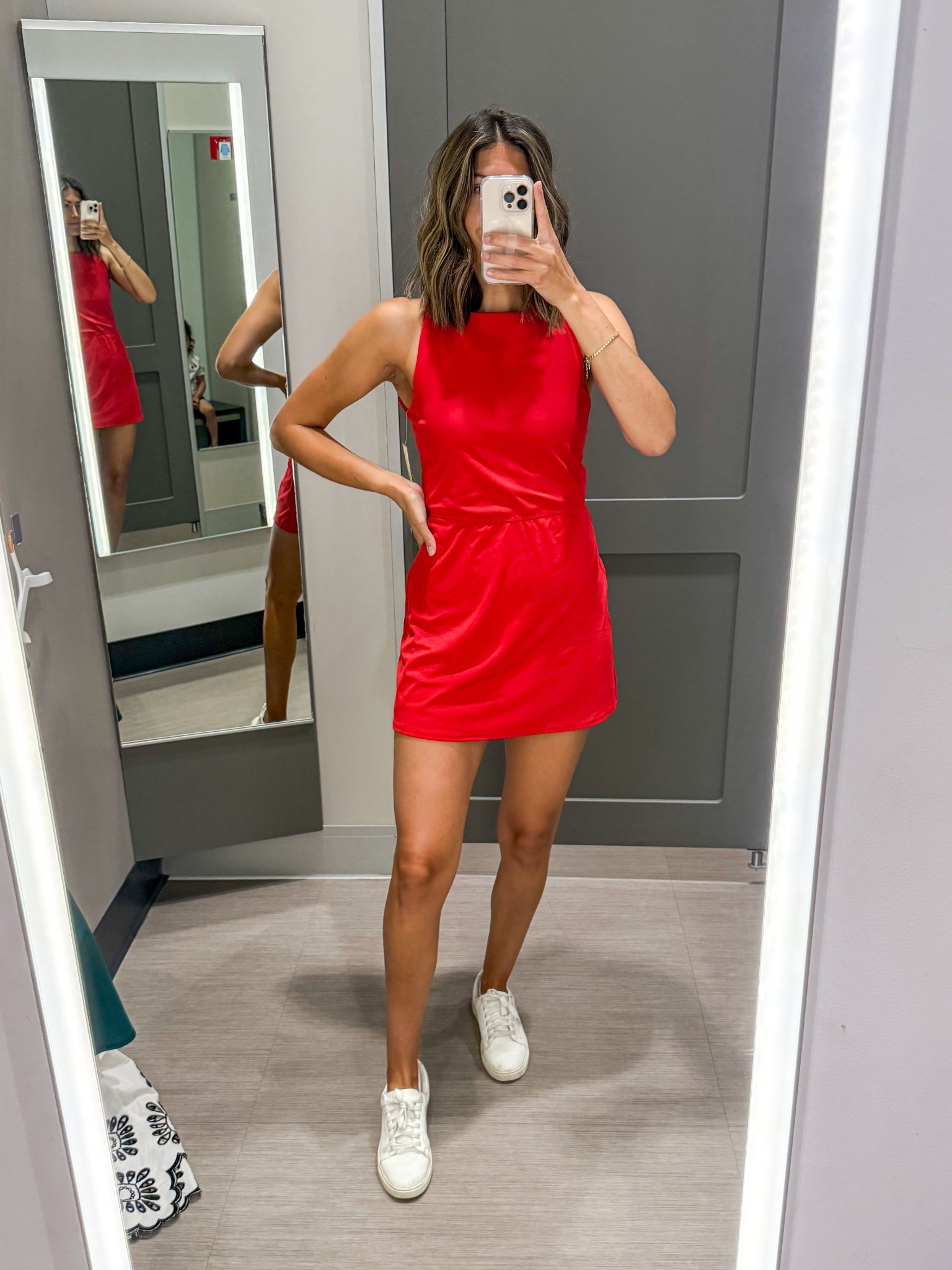 The most flattering tennis dress ever! AND the shorts come down in the back for easy bathroom breaks! 👏🏼 Has built in bra and removable padding. (tts - size small) Comes in a few cute colors!! 

#LTKFindsUnder50 #LTKSeasonal #LTKActive