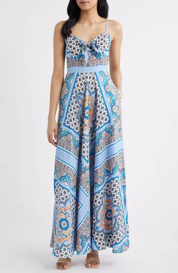 Eliza J Tie Front Maxi Sundress | Nordstrom | Nordstrom