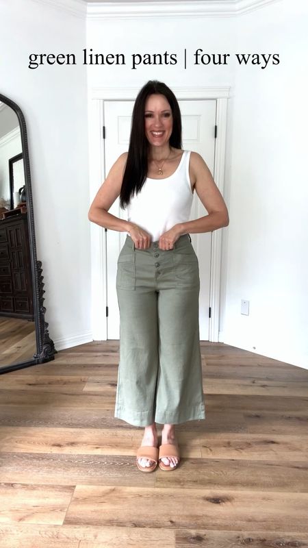 Styling green linen pants for spring. These are a wardrobe staple!

Casual outfit | spring outfit | summer outfit | elevated casual | black blazer | blue striped button down | linen shirt | trucker denim jacket | YSL | ray-ban sunglasses | Paris 64 Manhattan | The Fashion Sessions | Tracy 

#LTKstyletip #LTKVideo #LTKover40