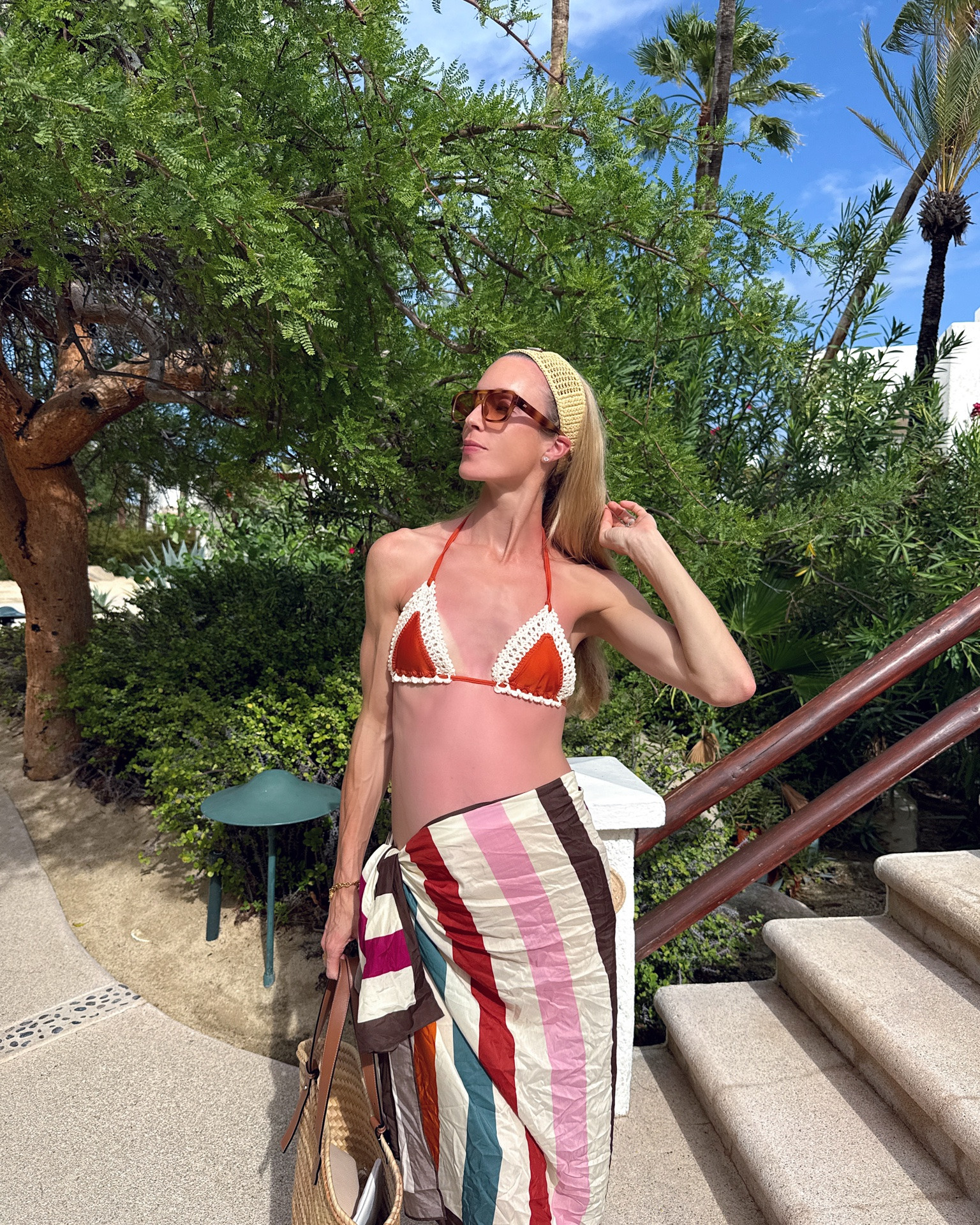 Cabo vacation swim look ☀️ Bikini TTS, sandals TTS, linked similar bags (mine’s old Loewe)

Cabo vacation outfits, Cabo outfits, babymoon outfits