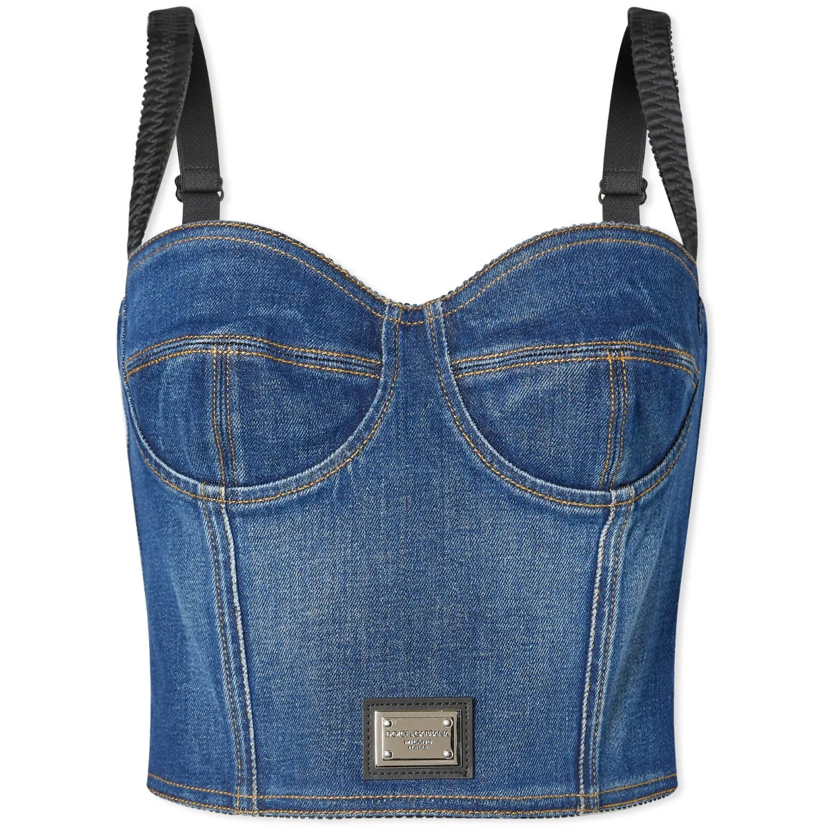 Dolce & Gabbana Women's Denim Bustier Top Blue | END. Clothing