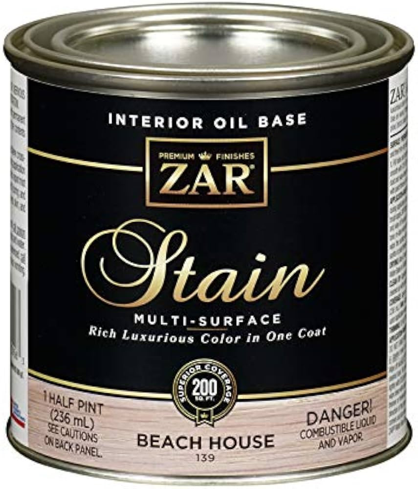 ZAR Semi-Transparent Beach House Oil-Based Wood Stain 1/2 pt. | Amazon (US)