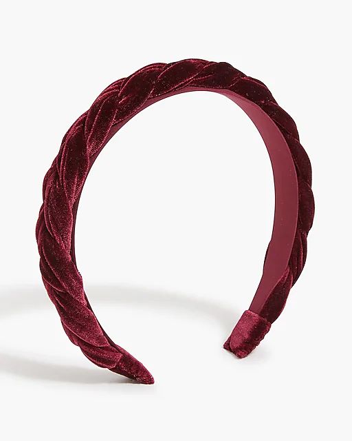 Velvet braided headband | J.Crew Factory