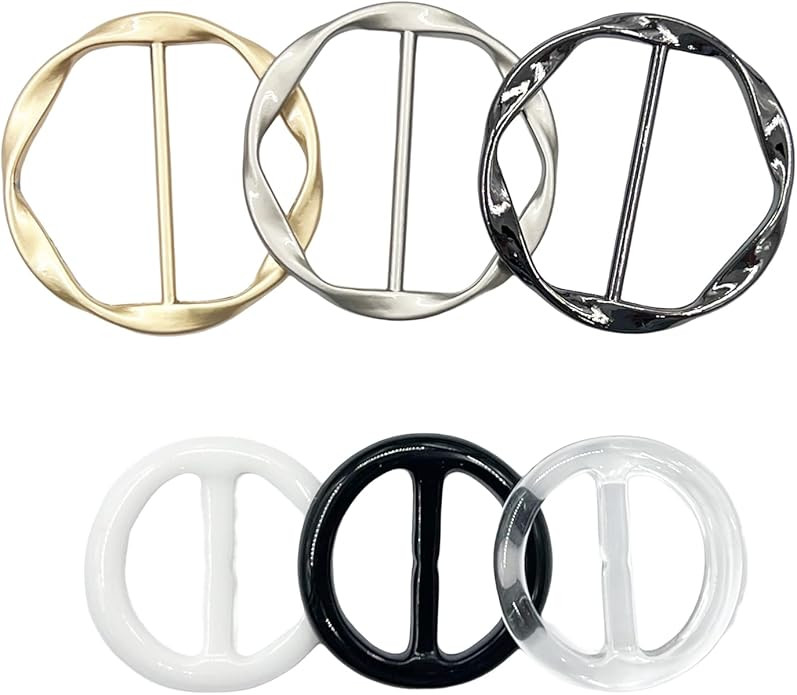 6 PCS Shirt Ties Clips for Women to Tighten Clothing, Scarf Ring and Slides, T-Shirt Waist Tighte... | Amazon (US)