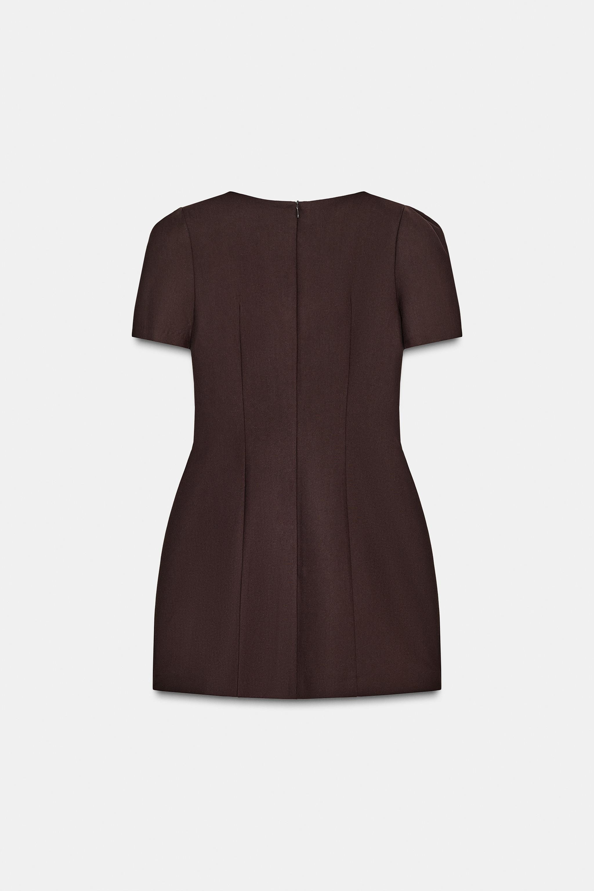 SHORT DRESS WITH PLEATS AND POCKETS | Zara UK