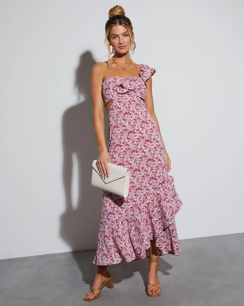 Jolie Floral One Shoulder Maxi Dress | VICI
