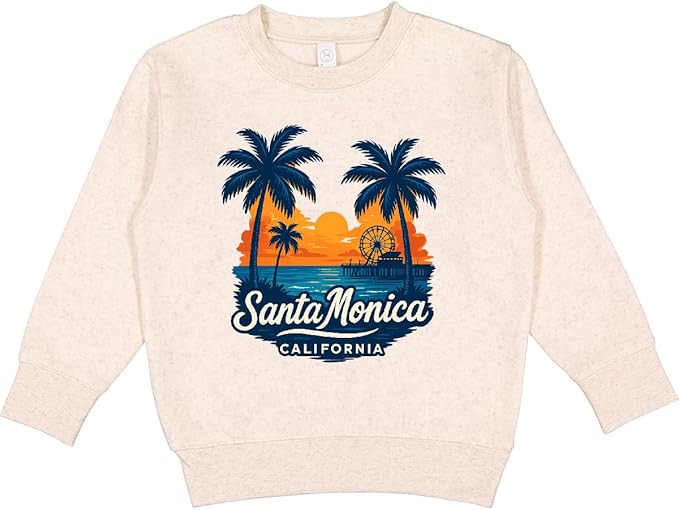 inktastic Santa Monica California Sunset Beach Toddler Sweatshirt | Amazon (US)