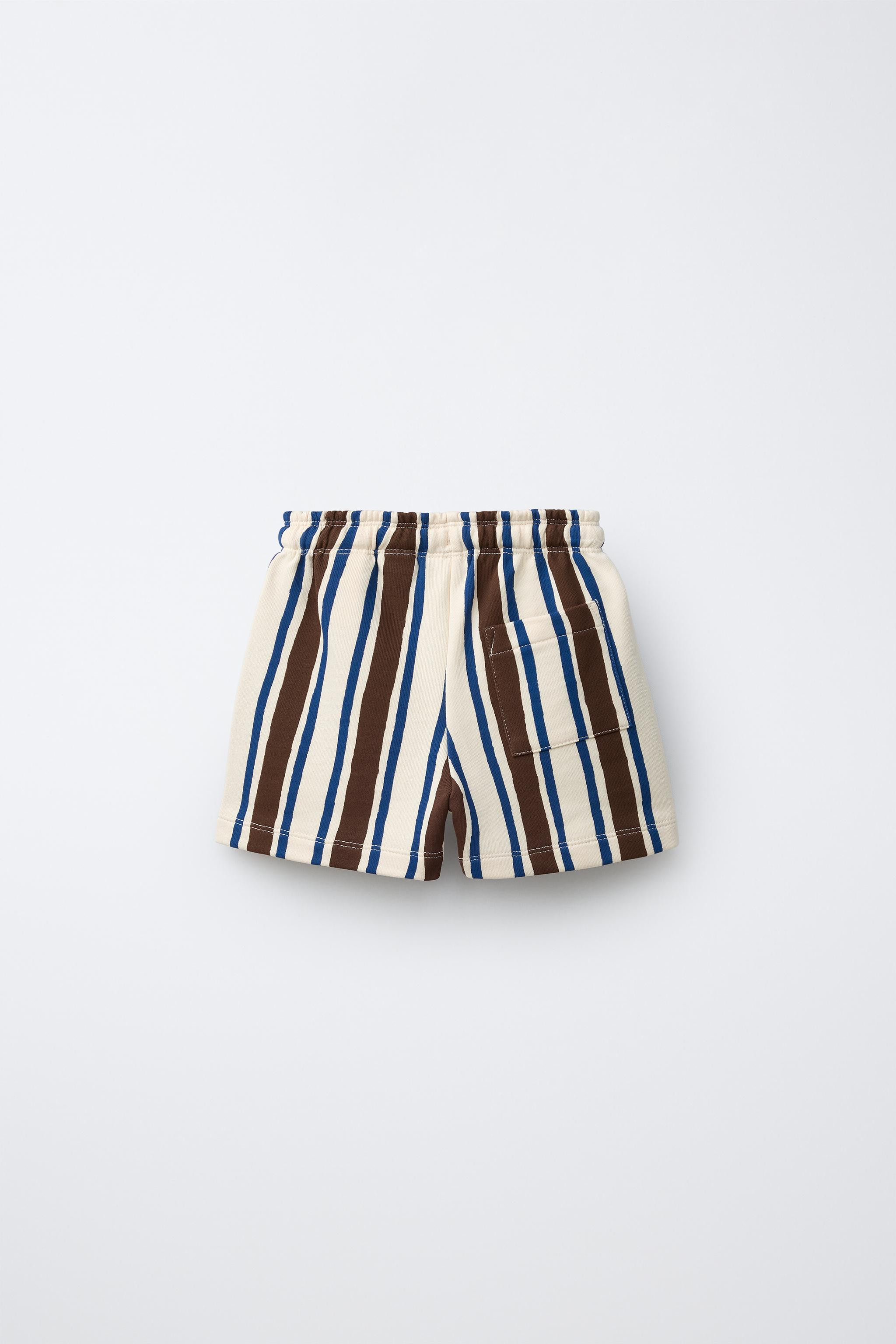 STRIPED PLUSH SHORTS | Zara US