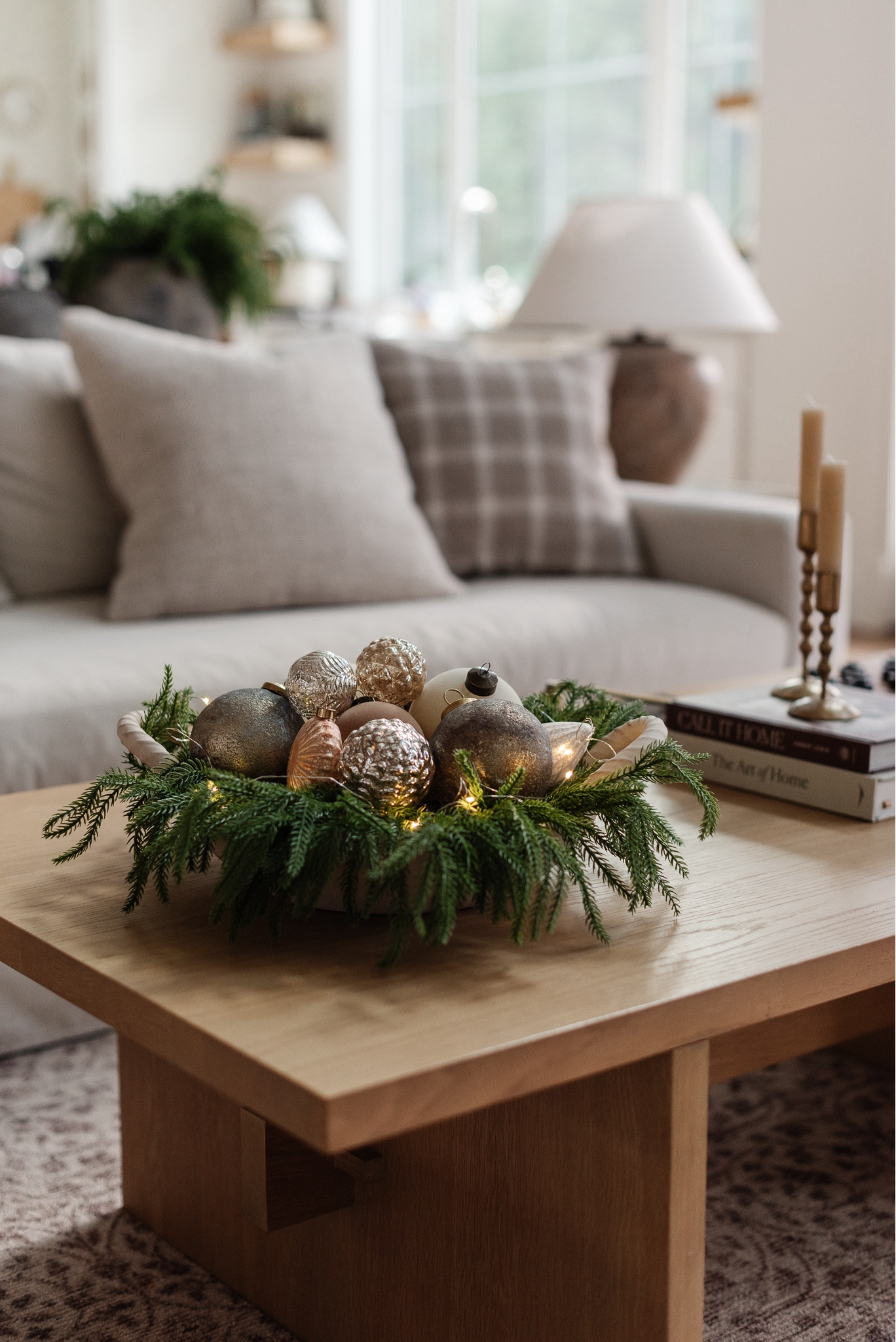 Love this easy holiday table decor. The bowl is only $30 and looks very Pottery Barn! 

Christmas decor, Holiday decor, coffee table, ornaments, tapers, lamp, sofa, pottery, barn, target, threshold, McGee, McGee and Co, Northfolk, coffee table  books 

#LTKHoliday #LTKFindsUnder50 #LTKHome
