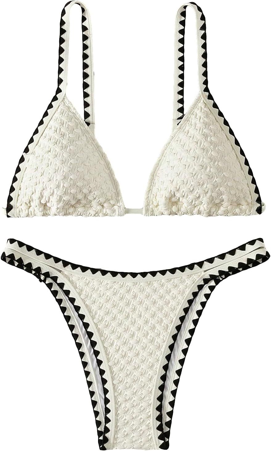 SHENHE Women's Triangle Bikini 2 Piece Swimsuit Tie Back High Cut Sexy Bathing Suit | Amazon (US)
