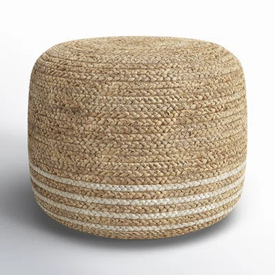 Aires 18" Wide Round Pouf Ottoman | Wayfair North America