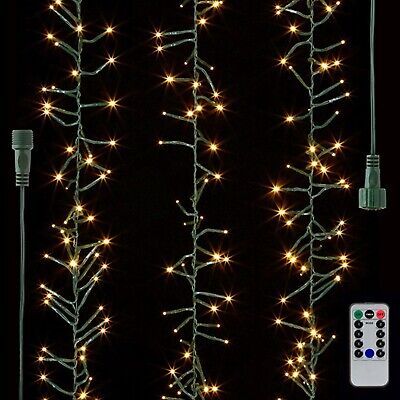 Raz Imports Christmas 49.5&#039; Connectable Cluster Lights Garland 1500 Warm Lights  | eBay | eBay US