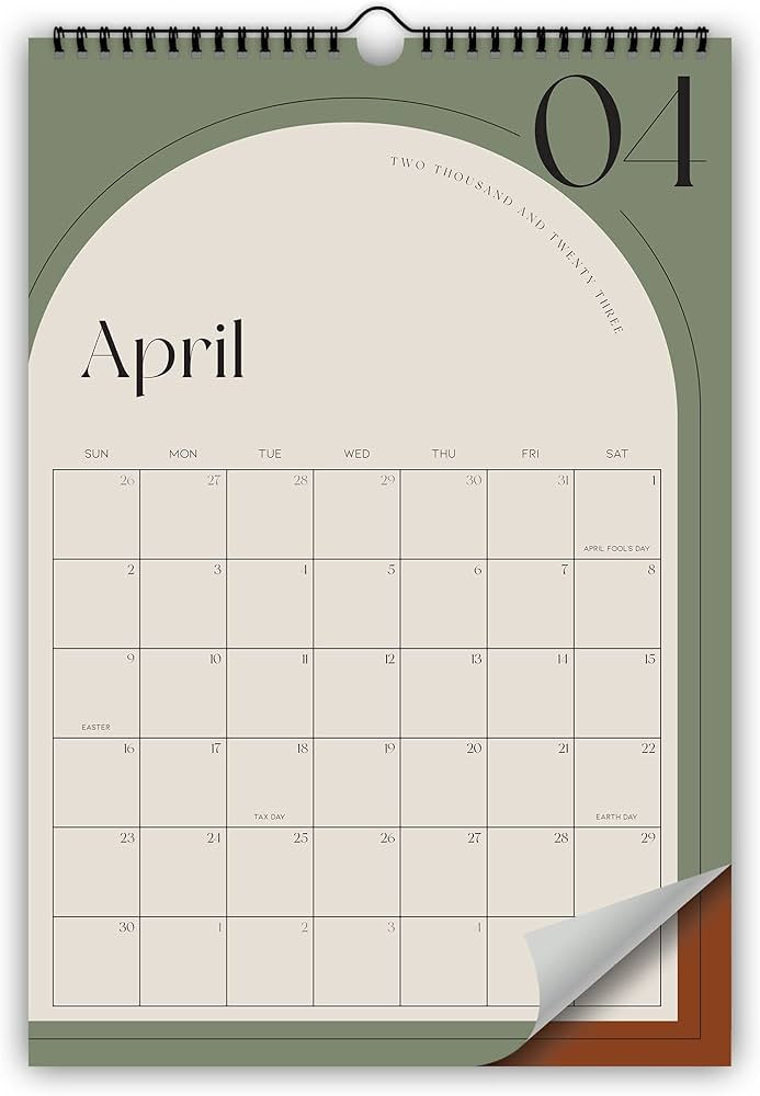 Aesthetic Minimalist Wall Calendar - Runs From January 2023 Until July 2024 - The Perfect Vertica... | Amazon (US)