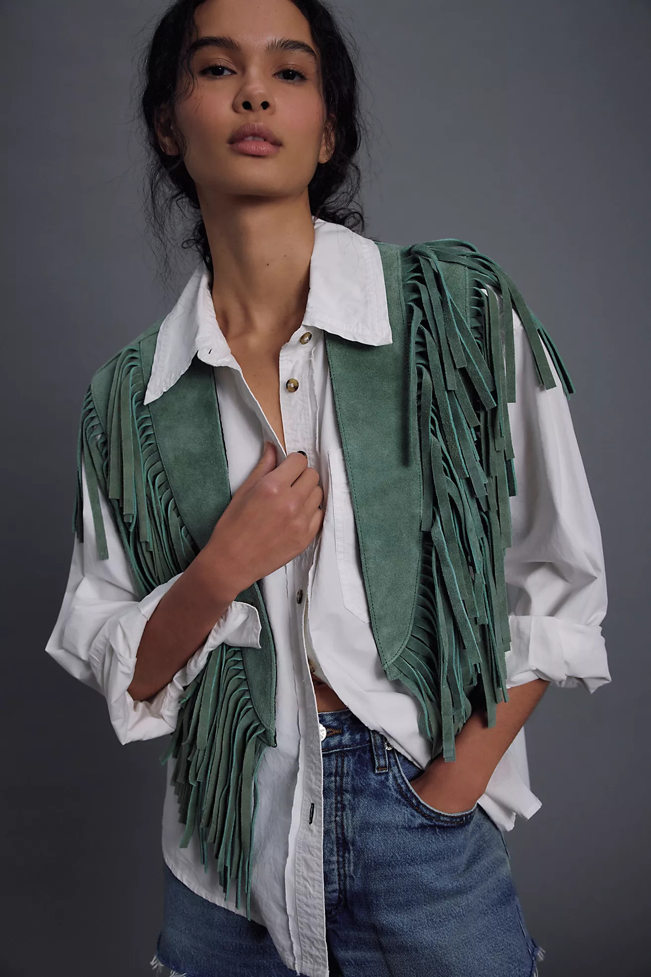 Understated Leather Wide Eyes Suede Fringe Collar | Free People (Global - UK&FR Excluded)